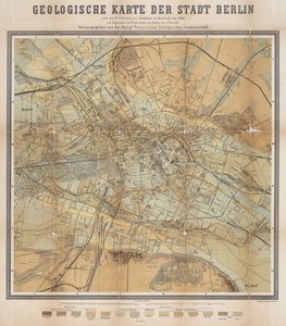 ベルリン市の地質図 作： Gottlieb Berendt